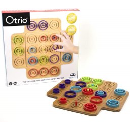 Joc de strategie Otrio Deluxe Edition din lemn pentru 2-4 jucatori