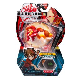 Bakugan Ultra Pyrus Garganoid rosu cu transformare si BakuCore