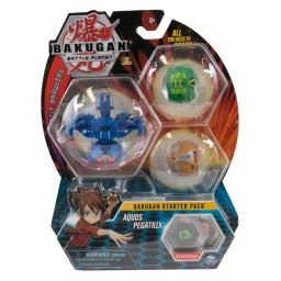 Bakugan Pachet Start Aquos Pegatrix cu 3 personaje si cartonase