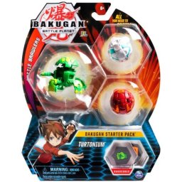 Bakugan Pachet Start Turtonium cu 3 figurine si cartonase de lupta