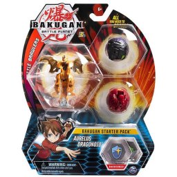 Pachet Start Bakugan Aurelus Dragonoid cu 3 bile si cartonase