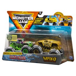 Set 2 vehicule Monster Jam Machete Max-D si Grave Digger Color Change