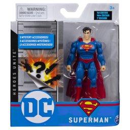 Figurina Superman 10 cm flexibila cu 3 accesorii si 11 puncte mobile
