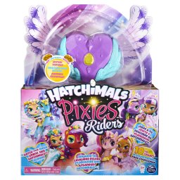 Papusica Hatchimals Pixies Riders cu unicorn magic si accesorii