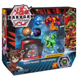 Set de lupta Bakugan cu 5 bile Ventus Phaedrus si Pyrus Hydranoid