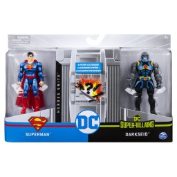 Set 2 figurine flexibile Superman si Darkseid, 10 cm, cu 6 accesorii