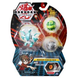 Pachet Bakugan Starter Haos Nobilious cu 3 figurine si cartonase