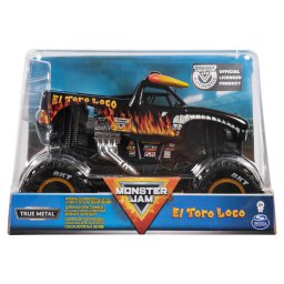 Macheta metalica Monster Jam El Toro Loco, scara 1:24, cu suspensie