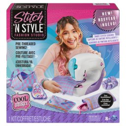 Masina de cusut Cool Maker pentru copii 8+ cu accesorii creative