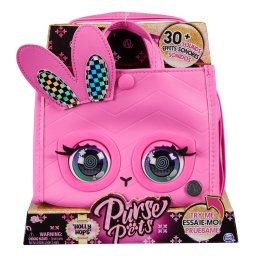 Geanta interactiva Purse Pets Holly Hops, model tote roz