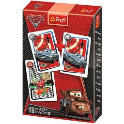 Carti de joc Pacalici Cars 2 pentru copii, 25 carti, Trefl