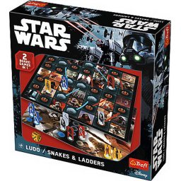 Joc de societate Star Wars Ludo 2 in 1 pentru copii, 2-4 jucatori