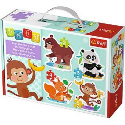 Puzzle Trefl Baby cu animalute la masa, joc educativ copii 2+ ani