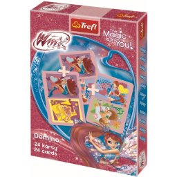 Joc de carti Domino Winx Club pentru copii 5+ Trefl, multicolor