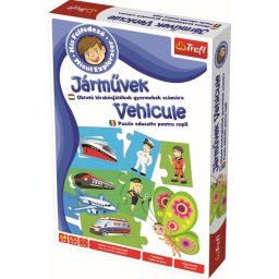 Puzzle educativ cu vehicule pentru copii 3+ ani, Micul Explorator Trefl