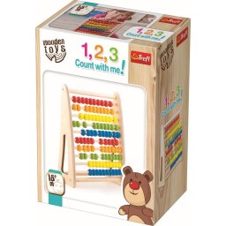 Numaratoare colorata din lemn pentru copii, multicolora, 2+ ani