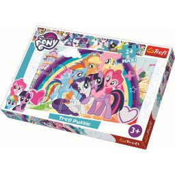 Puzzle Trefl 24 Maxi My Little Pony, Ponei Fericiti, 3+ ani