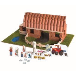 Set constructie ferma mare din caramizi ceramice Brick Trick