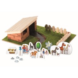 Set constructie grajd din caramizi ceramice Brick Trick TREFL