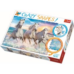 Puzzle Trefl 600 piese cu forme speciale - Cai la galop prin valuri