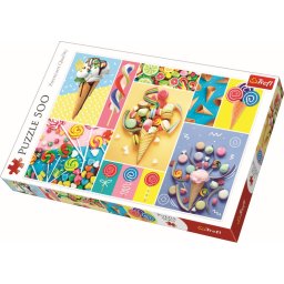 Puzzle Trefl 500 piese Dulciuri Delicioase, multicolor, 10+ ani