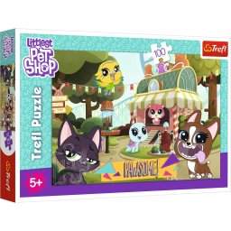 Puzzle Trefl 100 piese Littlest Pet Shop, joaca in parc, 5+ ani