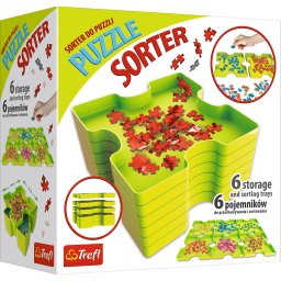 Sortator pentru puzzle Trefl cu 6 tavi pentru sortare si depozitare