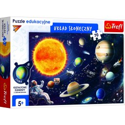 Puzzle educativ Trefl Sistemul Solar, 70 piese, 5+ ani
