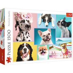 Puzzle Trefl 1500 piese Catelusii amuzanti, multicolor, 12+ ani