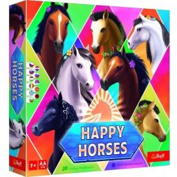 Joc de societate Happy Horses cu 112 carti, strategie si distractie 7+