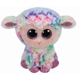 Jucarie de plus TY Boos Mielul Daffodil multicolor, 15 cm