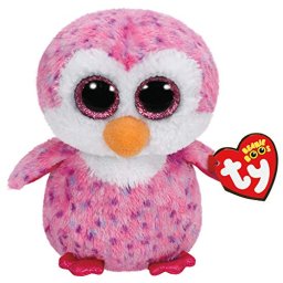 Pinguin de plus TY Boos Glider, roz, 15 cm, jucarie moale pentru copii