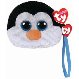 Gentuta de mana din plus Ty Waddles, pinguin, 10 cm, multicolor