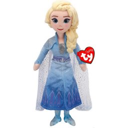 Papusa din plus Printesa Elsa 40 cm cu sunete, TY Frozen