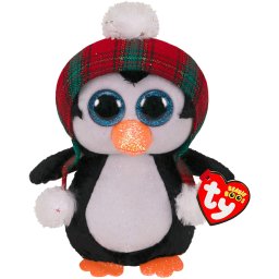Jucarie de plus Ty Pinguin 15 cm, moale si simpatica, multicolor