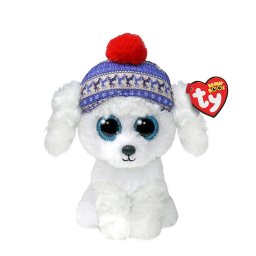 Jucarie de plus TY Beanie Boos catel alb Sleighbell, 15 cm
