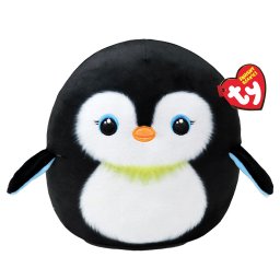 Jucarie de plus Ty Squishy Beanies Pinguinul Neve, 22 cm