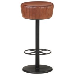 Scaun de bar, maro, piele naturala GartenMobel Dekor