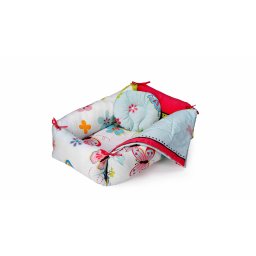 Set reductor bebe nest SomnArt cu paturica si pernuta ergonomica, bleu