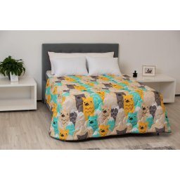 Pilota Somnart din microfibra imprimata Fox 300 g/mp, 150x200 cm