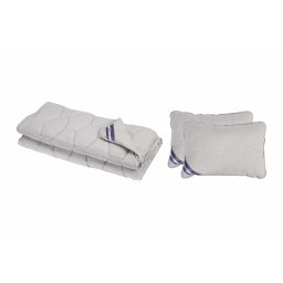 Set pilota bumbac Somnart Bella 200x220 cm cu 2 perne 50x70 cm, gri