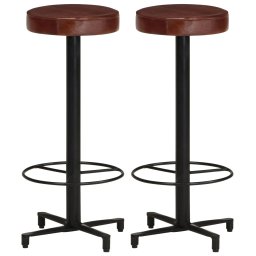 Scaune de bar, 2 buc., 76 cm, piele naturala GartenMobel Dekor