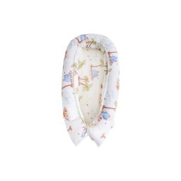 Pozitionator multifunctional Baby Nest 3 in 1 SomnART Jungle, bumbac