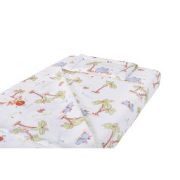 Lenjerie patut bebe 3 piese SomnART Jungle, bumbac 100%, 60x120 cm