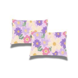 Set 2 perne matlasate Belina Spring Bloom, microfibra imprimata 50x70 cm