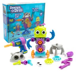 Bormasina magica pentru copii - Atelierul roboteilor cu 70+ piese