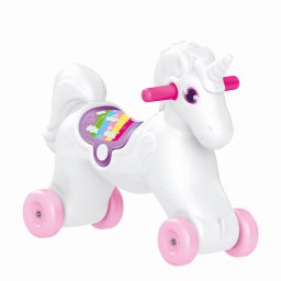 Jucarie 2 în 1 unicorn balansoar si vehicul de împins pentru copii