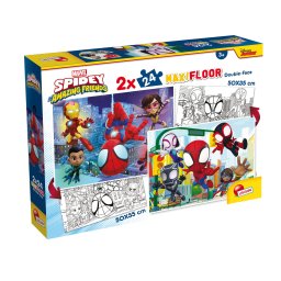 Puzzle de colorat maxi Marvel Spidey si Prietenii Uimitori, 2x24 piese
