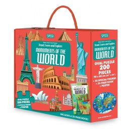 Puzzle educativ Monumentele lumii, 200 piese cu carte ilustrata