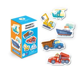 Set magnetic cu vehicule în limba engleza pentru copii 3+